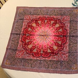 Free People Red and Pink Paisley Bandana